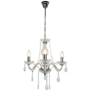 Lustra tip pendul, Argintiu/Transparent, 40 W, 3 x E14  GoodHome Gacruz