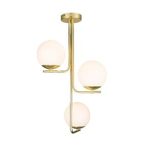 Lustra tip pendul, Auriu, 10 W, 3 x E14  GoodHome Baldaz