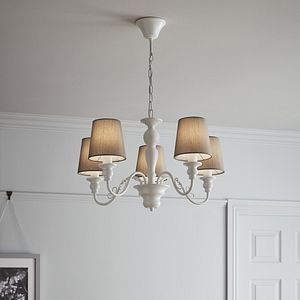Pendul, alb/gri, 5 x 40 W • GoodHome Tulou