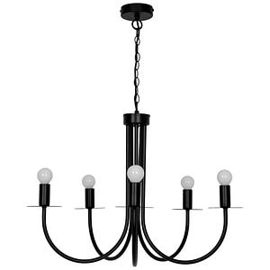 Candelabru, Negru, 28 W, 5 x E14 • GoodHome Mashatu