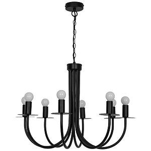Candelabru, Negru, 28 W, 8 x E14 • GoodHome Mashatu