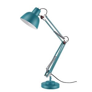 Veioza camera de zi, verde, cap si brat reglabil, 1 bec incandescent, E14, 9 W • Ginaz