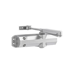 Amortizor rezistent la foc, aluminiu, cu brat hold-open, seria 4000, finisaj argintiu, cutie • Yale