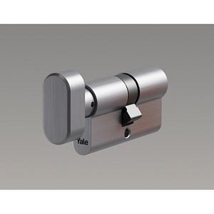 Cilindru de siguranta YALE 600 Gemini, 30 x 30 mm, nichel, cu buton, 5 chei