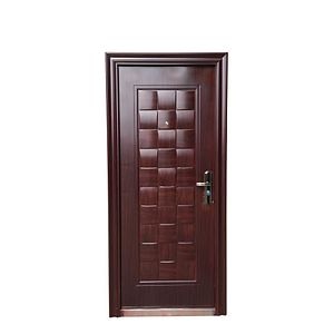 Usa de intrare pentru apartament, metalica, maro, dreapta, 205 x 88 cm • Sah