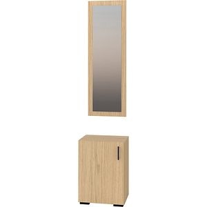 Pantofar cu oglinda Vicenza, PAL, 45 x 35 x 200 cm, stejar