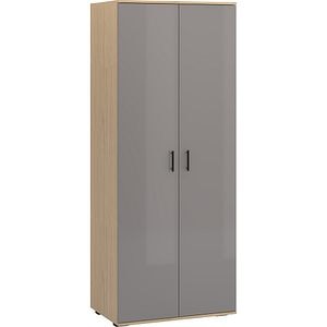 Dulap haine Vicenza, 2 usi, MDF, 80 x 52 x 200 cm, stejar