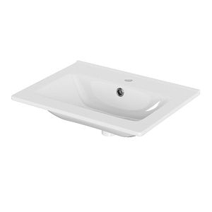 Lavoar baie ceramica, alb lucios, montare pe blat, 60 cm  • GoodHome Pyxis