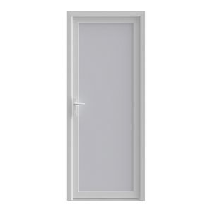Usa pentru intrare din termopan pvc, fara geam, alb, dreapta,simpla deschidere, 205 x 90 cm