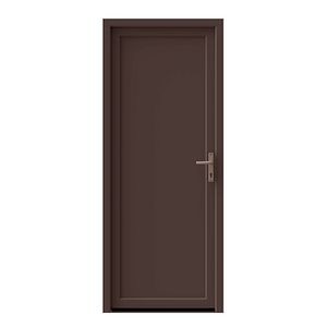 Usa de exterior pentru casa, PVC, nuc,  stanga, 205 x 90 cm