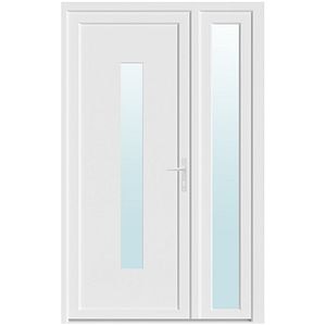 Usa PVC exterior, alb, stanga, 120 x 205 cm, deschidere la 120 cm