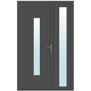 Usa PVC exterior, antracit, stanga, 120 x 205 cm, deschidere la 120 cm