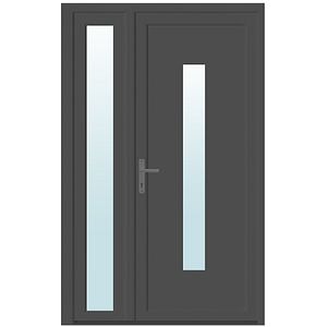 Usa PVC exterior, antracit, dreapta, 120 x 205 cm, deschidere la 120 cm