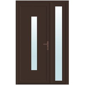 Usa PVC exterior, nuc, stanga, 120 x 205 cm, deschidere la 120 cm