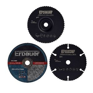 Set 3 discuri taiere metal lemn • Erbauer