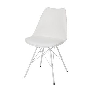 Scaun bucatarie, alb, otel, 84 x 48 cm  GoodHome Marula