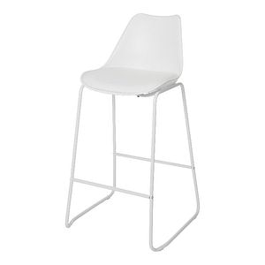 Scaun bar GOODHOME Marula, 43 x 54.5 x 99.5 cm, alb