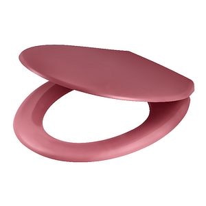 Capac wc, rotund, rosu, inchidere lenta • GoodHome Genoa