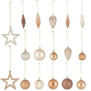 Set globuri de Craciun, 40 bucati, auriu