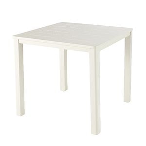 Masa de gradina, aluminiu, bej, patrata, 4 persoane, 80 x 80 x 75 cm • GoodHome santorin