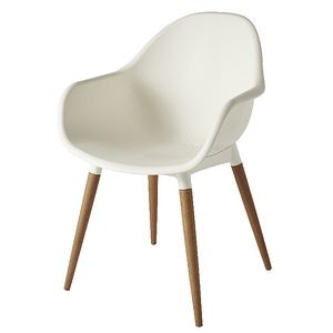 Scaun de gradina si terasa GoodHome Kiwee, alb, plastic, 58 x 84 x 61 cm