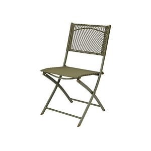Scaun de gradina, pliabil, verde, poliester/otel, 50 x 46.5 x 84.5 cm • GoodHome Saba