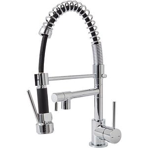 Baterie bucatarie COOKE & LEWIS Larentia, pipa flexibila, alama sanitara, crom