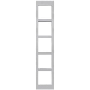 Front stativ vinuri GOODHOME Alisma, MDF, 15 x 72 cm, gri deschis lucios