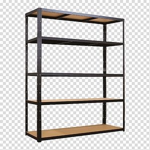 Raft metalic, gri, 5 polite, 179 x 120 x 40 cm