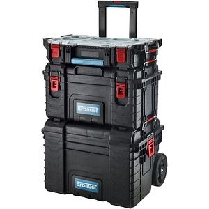 Set 3 cutii modulare scule ERBAUER Connecx, 56.4 x 46.5 x 86 cm, negru
