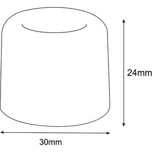 Opritor usa Smith & Locke, 3 x 2.4 cm, cauciuc, alb