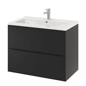 Baza pentru lavoar, suspendata, Negru, 80 x 60 cm  GoodHome Imandra