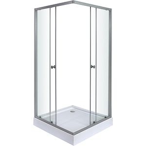 Cabina dus standard Arkell, patrata, 80 x 80 x 192 cm, sticla securizata 4mm, profil crom