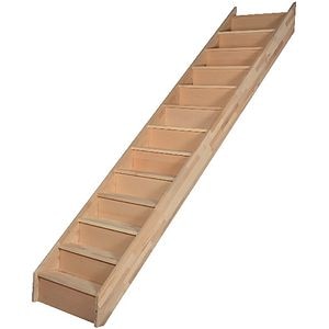 Scara interioara dreapta cu contratrepte Siderno, 277 x 77.4 cm, fag