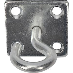 Carlig cu placuta DIALL, 50x50mm, otel, 2 bucati