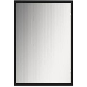 Front usa GoodHome Winterana, sticla cu striatii, aluminiu, 50 x 71.5 cm, negru