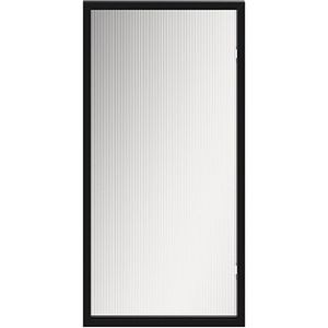 Front usa GoodHome Winterana, sticla cu striatii, aluminiu, 60 x 71.5 cm, negru