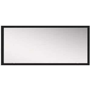 Front usa GOODHOME Winterana, Sticla cu striatii, aluminiu, 80 x 35.6 x 2 cm, negru