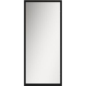 Front usa GOODHOME Winterana, Sticla cu striatii, aluminiu, 40 x 71.5 x 2 cm, negru