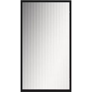 Front usa GoodHome Winterana, sticla cu striatii, aluminiu, 50 x 89.5 cm, negru