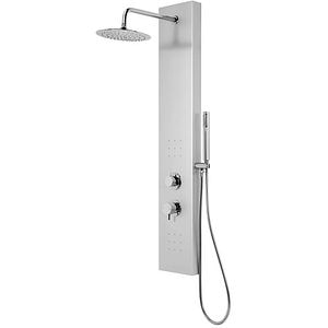 Panel dus GOODHOME Tanvia, hidromasaj, baterie monocomanda, 120 cm, gri