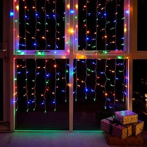 Instalatie Craciun interior/exterior, 240 LED-uri, 1.5 x 2 m, multicolor