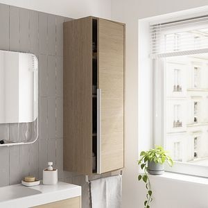 Coloana baie suspendata, lemn stejar, 30 x 115 x 36 cm  GoodHome Maza