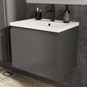 Baza pentru lavoar, suspendata, Gri, 60 x 48 cm  GoodHome LEVANNA