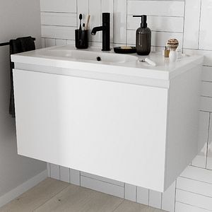 Baza pentru lavoar, suspendata, Alb, 80 x 48 cm  GoodHome LEVANNA