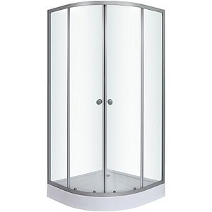 Cabina dus standard Arkell, semirotunda, 80 x 80 x 192 cm, sticla securizata 4mm, profil crom