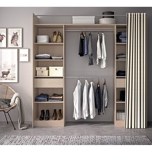 Dressing GOODHOME Balsam, PAL, 220 x 49 x 220 cm, stejar