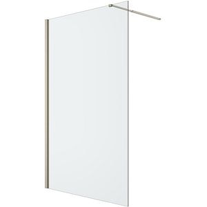 Paravan dus walk-in GOODHOME Ledava, aluminiu, sticla securizata 8mm, 120 x 195 cm, profil auriu