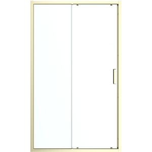 Usa dus glisanta GOODHOME Ledava, aluminiu, sticla securizata 8mm, 120 x 195 cm, profil auriu