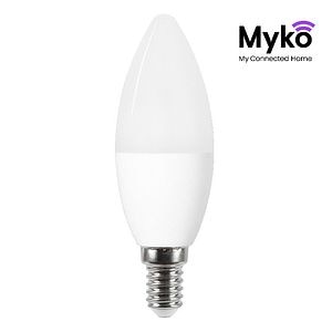 Bec LED, smart, E14, C35, 40 W, alb • Jacobsen Myko